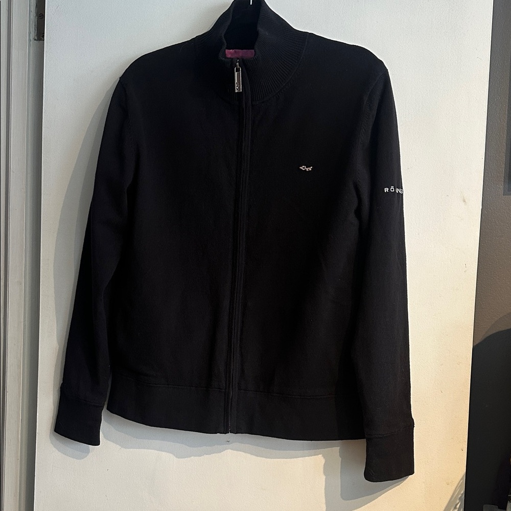 Röhnisch Black Zip Up Premium Knit Sweater Jacket!!! Size M